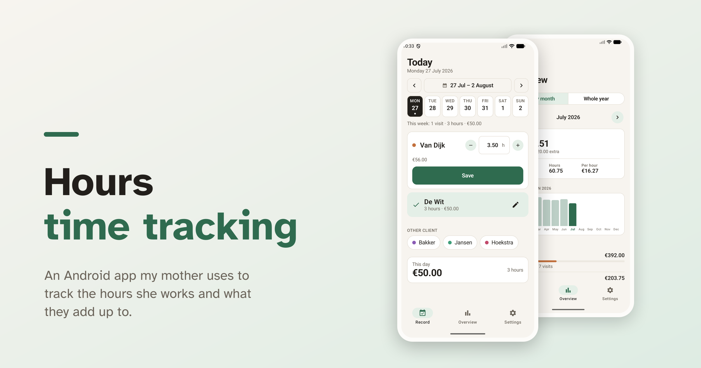 Hours: A Time Tracking App for My Mother