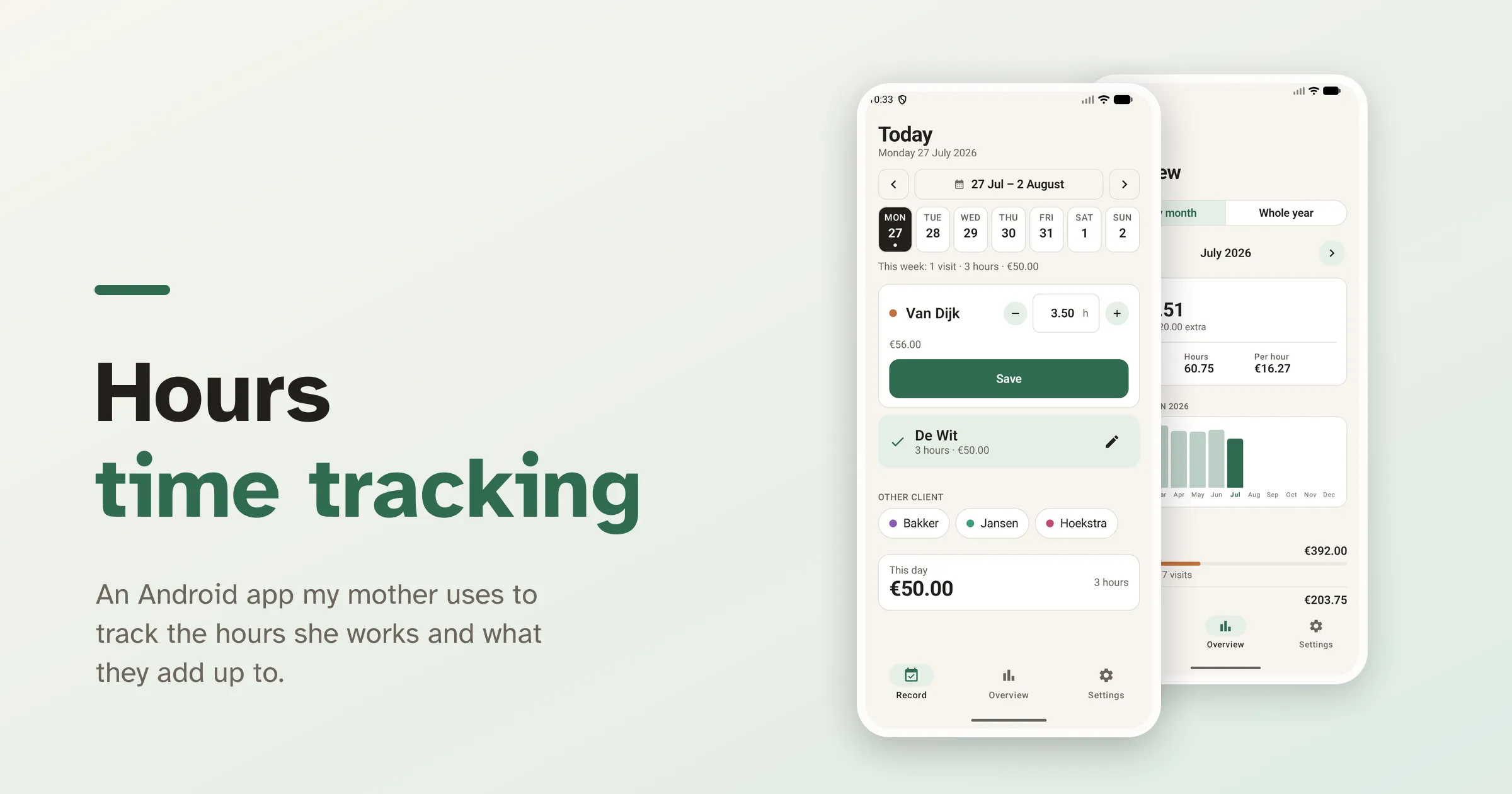 Hours: A Time Tracking App for My Mother