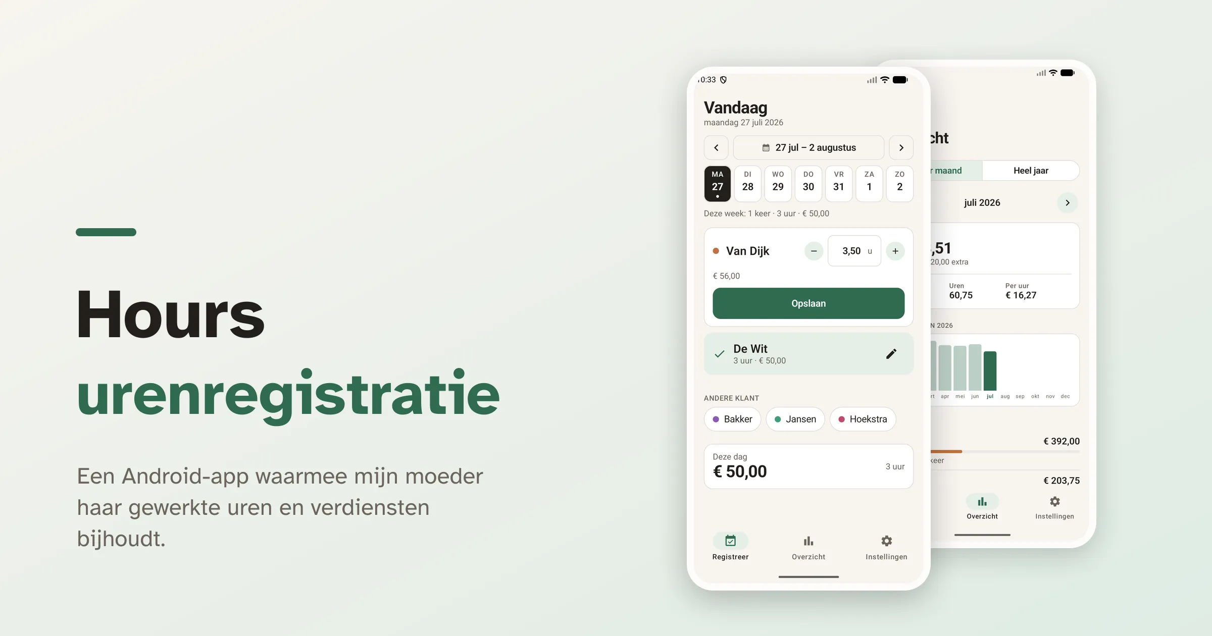 Hours: een urenregistratie-app voor mijn moeder
