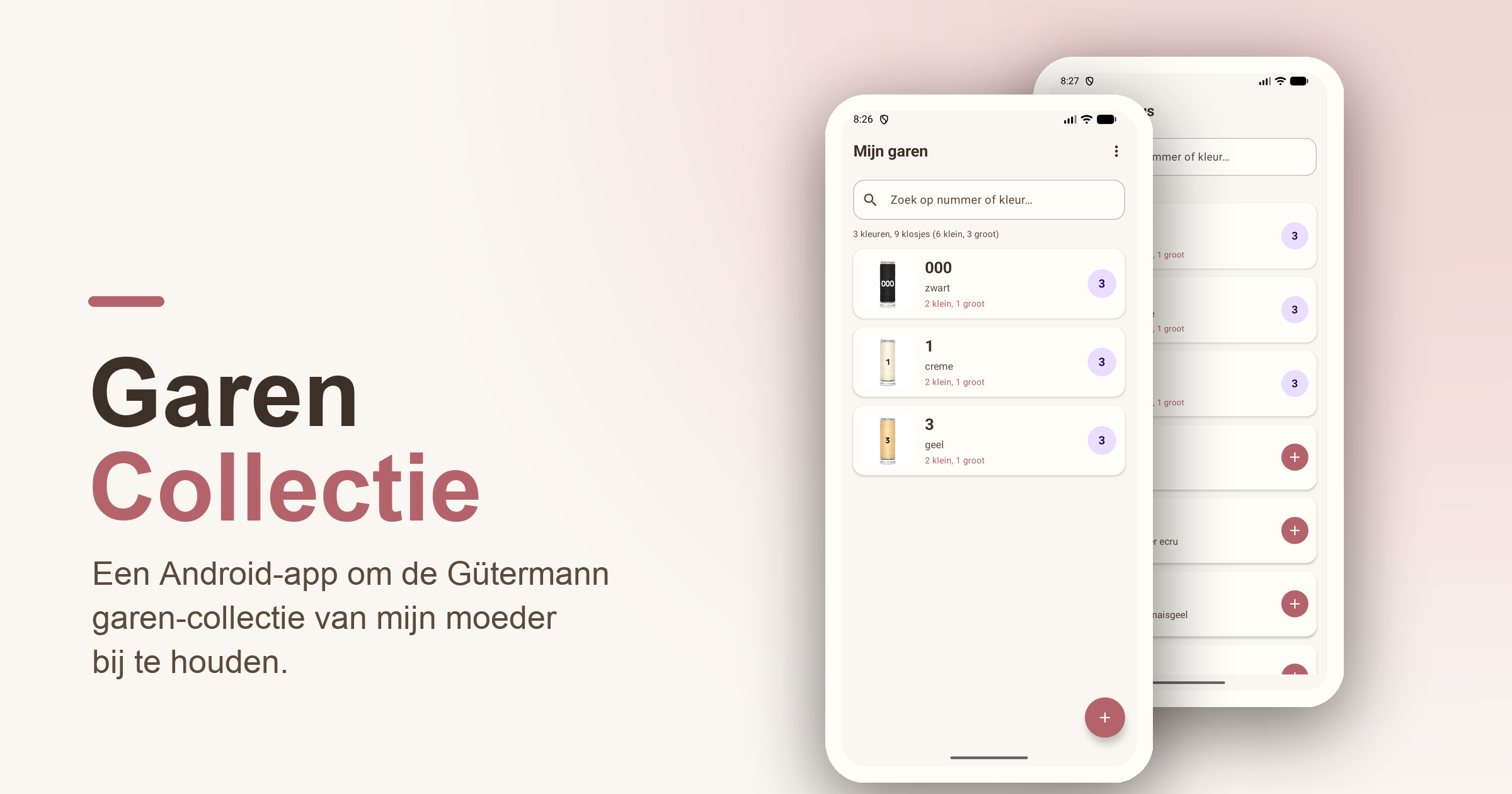Garen Collectie: een garen-inventaris-app voor mijn moeder